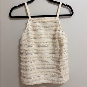 Maeve by Anthropologie Textured Cream Tank Size 4